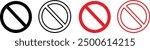 No Sign Icon set. Crossed Circle Vector Design. no parking symbol, no entry symbol footage 4k motion graphics, isolated on transparent background, Editable vectors. Mark prohibited. Icon symbol ban.