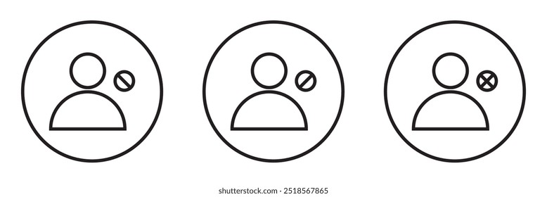 No Sign Icon set. Crossed Circle Vector Design. no parking symbol, no entry symbol footage 4k motion graphics, isolated on transparent background, Editable vectors. Mark prohibited. Icon symbol ban.