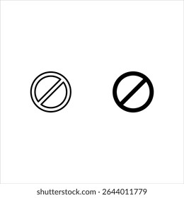 Aucune icône de signe définie. Conception d'Image vectorielle de cercle croisé. aucun symbole de stationnement, aucun symbole d'entrée vidéo Effets visuels 4k, isolés sur fond transparent, Images vectorielles modifiables. Marque interdite. Icône symbole ban.