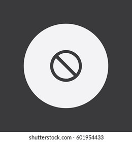 No Sign icon silhouette vector illustration

