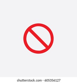 No Sign icon silhouette vector illustration