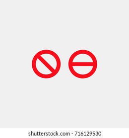 No sign icon vector