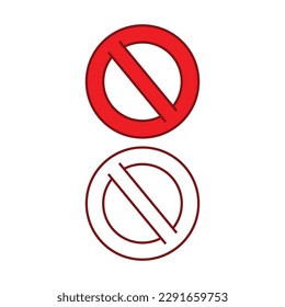 No Sign Icon Vector Design.