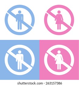 no sign icons set great for any use. Vector EPS10.
