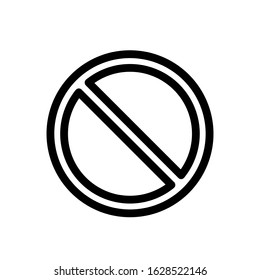 No sign icon,vector illustration. Flat design style. vector no sign icon illustration isolated on White background, no sign icon Eps10. no sign icons graphic design vector symbols.