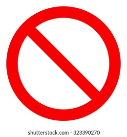 No Sign, isolated on white background, vector illustration.