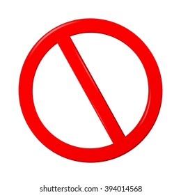 No Sign, isolated on white background
