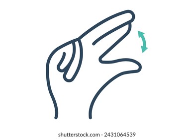 no sign language. negative No sign in with diverse hands, symbolizing disagreement. line icon style. element illustration