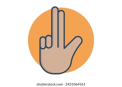 no sign language. negative No sign in with diverse hands, symbolizing disagreement. flat line icon style. element illustration