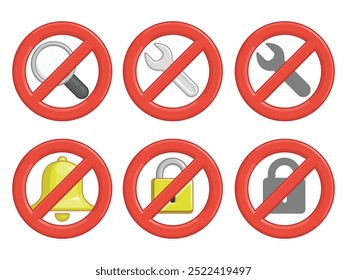 No Sign Magnifier Wrench Bell Lock
