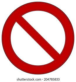 No Sign On White Background Vector Stock Vector (Royalty Free) 204785833