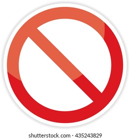 No sign on white background.vector illustration