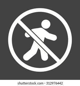No, sign, pedestrian icon vector image. Can also be used for traffic signs. Suitable for web apps, mobile apps and print media.