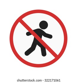 No, sign, pedestrian icon vector image. Can also be used for traffic signs. Suitable for web apps, mobile apps and print media.
