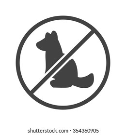 No, sign, pet icon vector image. Can also be used for hotel and restaurant. Suitable for web apps, mobile apps and print media.