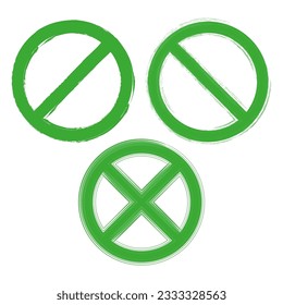 No sign. Prohibition icon. Vector illustration. EPS 10.