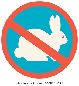 No sign for rabbits. Vector stock illustration.