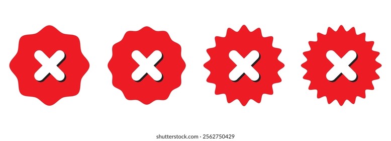 No sign. red and black forbidden thin circle cross flat icon. Restrict entry ban prohibition vector symbol. avoid risk x symbol. Don't delete graphic prohibition mark. stop sign. wrong, forbid