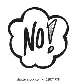 No sign in speech bubble
