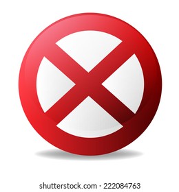 No Sign, No symbol, Not Allowed isolated on white background