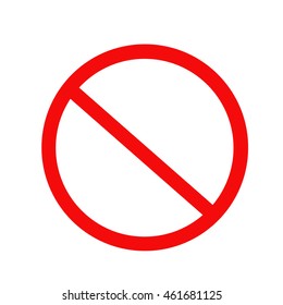 No Sign symbol. Vector on white background