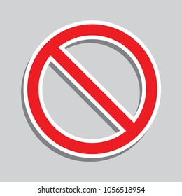 No Sign. Vector 