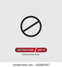 No Sign vector icon in modern design style for web site and mobile app