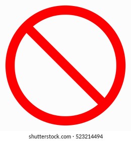 No Sign. Vector on white background