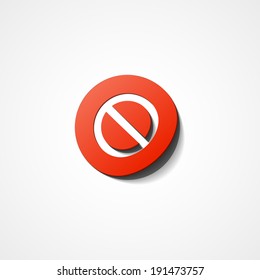No Sign web icon on white background - Shutterstock ID 191473757