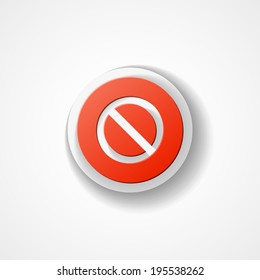 No Sign web icon on white background