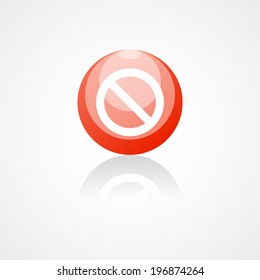 No Sign web icon on white background