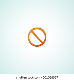 No Sign web icon on white background
