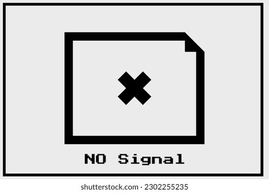 no signaal, no file vector icon black