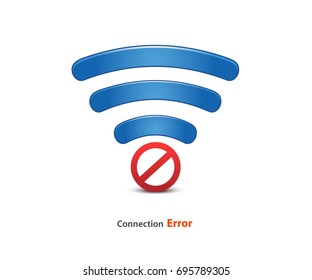 No Signal, Bad Antenna, No Wifi, No Wireless Connection Symbol. Wifi Connection Error Icon