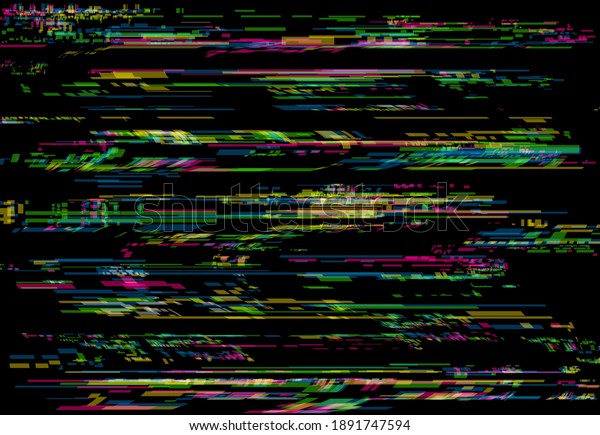 No Signal Glitch Vector Background Tv Stock Vector (Royalty Free ...