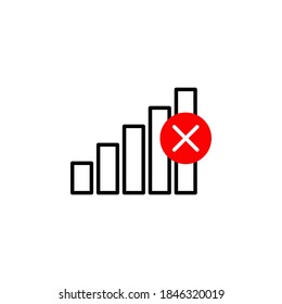 No Signal icon. connection sign. mobile interface icons. vector illustration