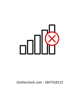 No Signal icon. connection sign. mobile interface icons. vector illustration