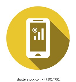 No signal  icon. Flat design.