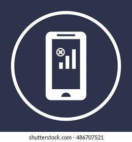 No signal  icon. Flat design.