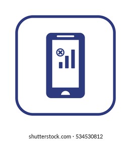 No signal  icon. Flat design.
