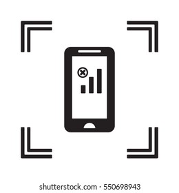 No signal  icon. Flat design.