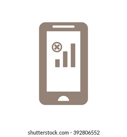 no signal   icon,  isolated. Flat  design.