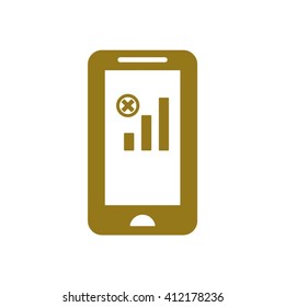 no signal  icon,  isolated. Flat  design.