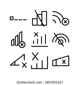 No Signal icon or logo isolated sign symbol vector illustration - Collection of high quality black style vector icons

