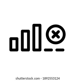 No Signal icon or logo isolated sign symbol vector illustration - high quality black style vector icons
