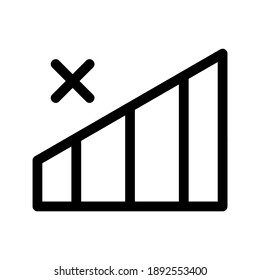No Signal icon or logo isolated sign symbol vector illustration - high quality black style vector icons
