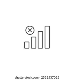 No signal icon symbol vector illustration