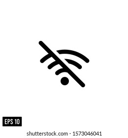 no signal icon vector logo template