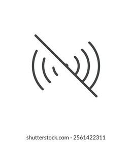 No signal icon Vector logo set flat
