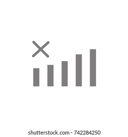No Signal mobile web Icon on white background